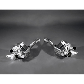 Sistema de escape completo de acero inoxidable con válvula Capristo Ferrari California 2008-2012 02FE06303001