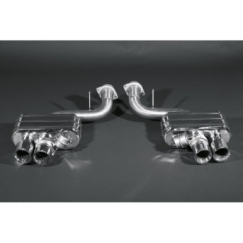 Sistema de escape completo de acero inoxidable con válvula y tubos post-catalizador Capristo Ferrari 599 GTB 2007-2012