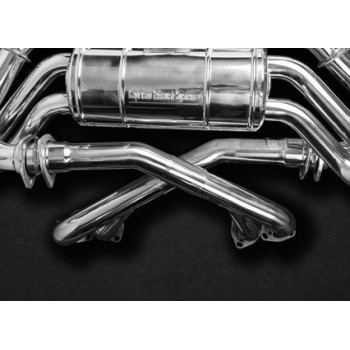 Système d'échappement complet en acier inoxydable avec valve ECE Capristo Ferrari 512/Testarossa (Euro) 1984-1996 02FE05903011