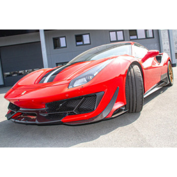 Spoiler delantero carbono con aletas laterales Capristo Ferrari 488 Pista 2018-2020 03FE08710044LG