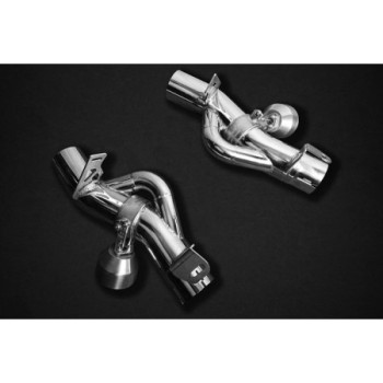 Stainless steel complete exhaust system with valve Capristo Ferrari 488 Pista 2018-2020 02FE08703020KS