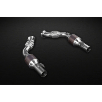Catalizzatori sportivi 250 celle in acciaio inox con protezione termica Capristo Ferrari 488 GTB/GTS 2015-2020 02FE08703027