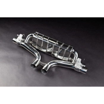Complete exhaust system with valve and Wicrom exhaust tips Capristo Audi SQ7/8 2020-2023 02AU11903020-B