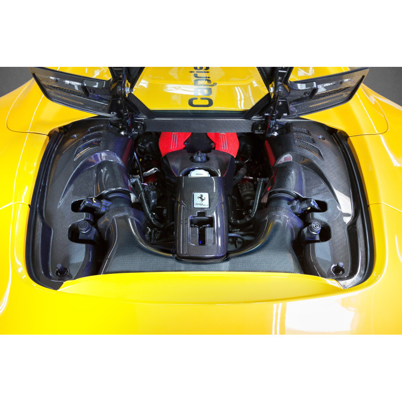 Cubiertas laterales del motor carbono Capristo Ferrari 488 GTB/GTS 2015-2020 03FE08710026LG