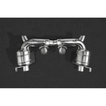 Sistema de escape completo de acero inoxidable con válvula Capristo Ferrari 458 Speciale/Aperta 2013-2015 02FE00403001KS