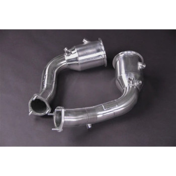 Downpipe décatalyseurs en acier inoxydable pour OPF/GPF d'origine Capristo Audi S8 (D5) 2020-2025 02AU01903039CD
