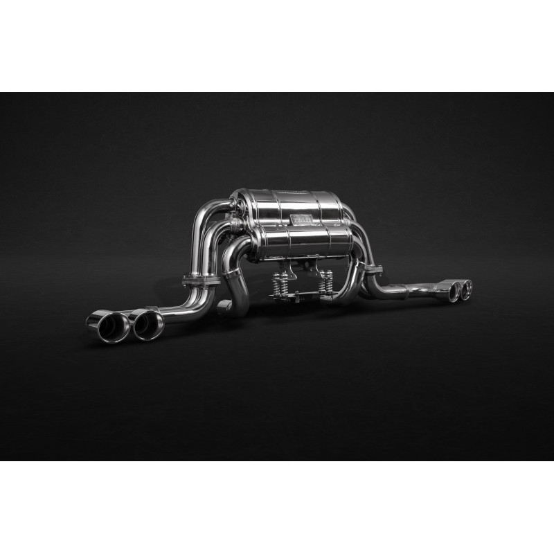 Sistema de escape completo de acero inoxidable con válvula Sonido 1/3 Capristo Ferrari 360 2000-2005 02FE02203010