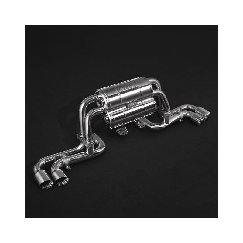 Sistema de escape completo de acero inoxidable con válvula Twin Sonido Capristo Ferrari 360 2000-2005 02FE02203002