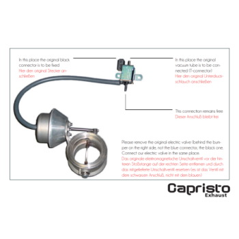 Kit valvola bypass scarico in acciaio inox Capristo Ferrari 355 Serie Fiorano 1999 02FE03003005