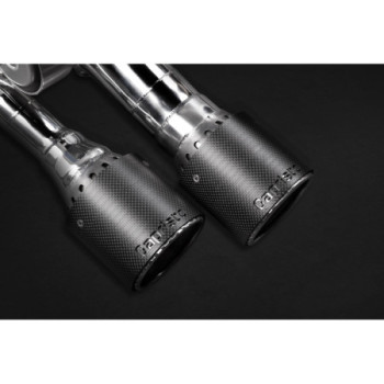 Sistema di scarico completo con valvola e terminali in carbonio Capristo Audi S8 (D4) 2012-2018 02AU09403001-B