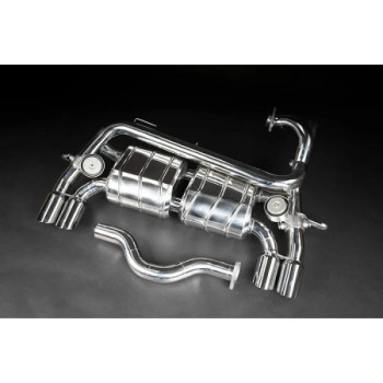 Sistema de escape completo de inox con válvula, X-Pipe y catalizadores deportivos Capristo Ferrari 328 GTB/GTS (USA)