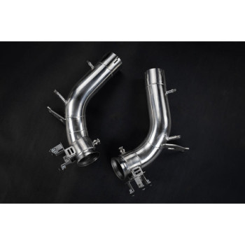Stainless steel pipes OPF delete with valve Capristo Ferrari 296 GTS 2021-2026 02FE13803012