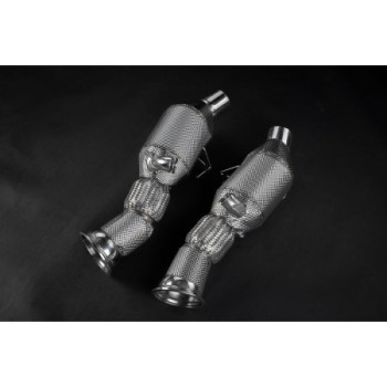 Downpipe supresores de catalizador de acero inoxidable Capristo Ferrari 296 GTB 2021-2026 02FE13803017