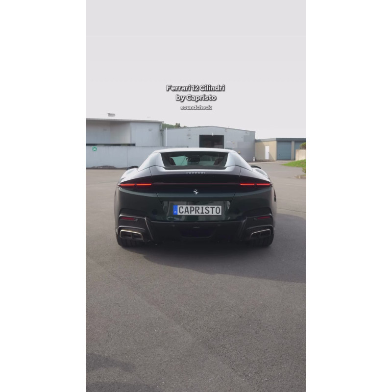 Downpipe in acciaio inox con catalizzatori sportivi e protezione termica Capristo Ferrari 12Cilindri 2024-2027 02FE14903001