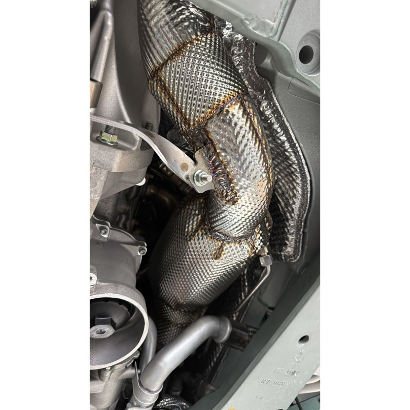 Downpipe decatalizzatori in acciaio inox con protezione termica Capristo Ferrari 12Cilindri 2024-2027 02FE149030XX