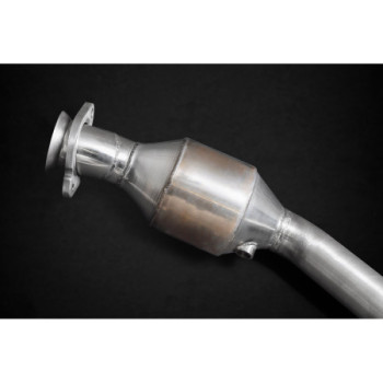 Sistema di scarico completo in acciaio inox con valvola, X-Pipe e catalizzatori sportivi Capristo Jaguar F-Type R V8 2013-2023
