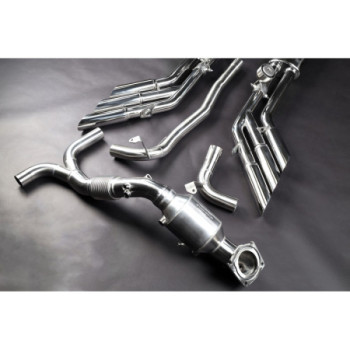 Sistema de escape completo de acero inoxidable con válvula y catalizadores 250 celdas Capristo Jeep Wrangler 4xe 2021-2025