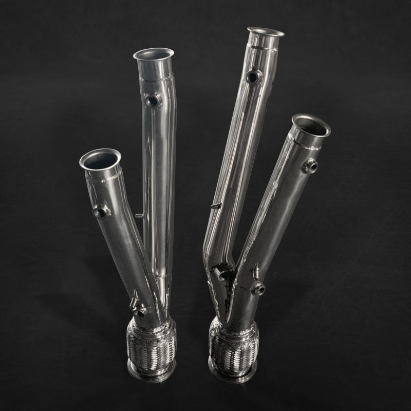 Tubes racing de suppression catalyseurs en inox avec protection thermique Capristo Lamborghini Revuelto 2024-2027 02LA14803003