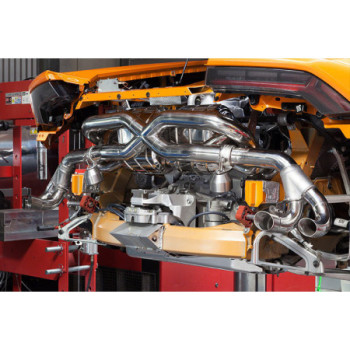 Sistema de escape completo de acero inoxidable con válvula Capristo Lamborghini Huracan Sterrato 2023-2024 02LA08203014