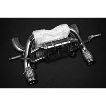 Sistema de escape completo de acero inoxidable con válvula y X-Pipe Capristo Lamborghini Huracan STO 2021-2024 02LA08203043