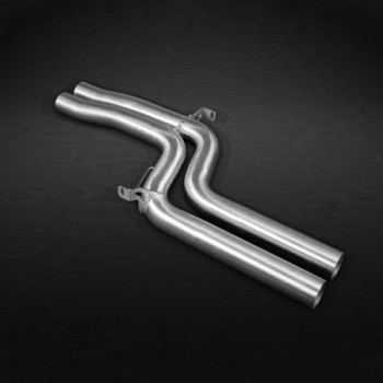 Tubi sostitutivi silenziatore centrale in acciaio inox Capristo Audi S5 (B8/8T) Coupe V8 2007-2012 02AU03103007