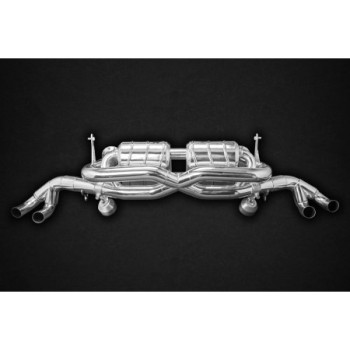Sistema de escape completo de acero inoxidable con válvula Capristo Lamborghini Gallardo Gen2 (LP550/560/570) 2008-2014
