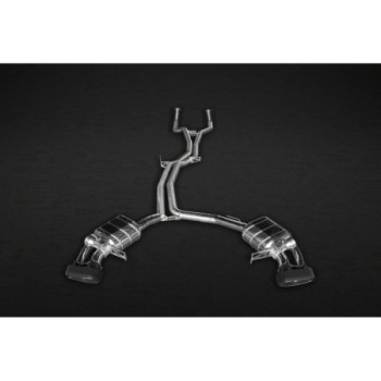 Sistema di scarico completo con valvola e terminali in ceramica Capristo Porsche Macan S (95B.2) 3.0T 2019-2021 02PO06603001