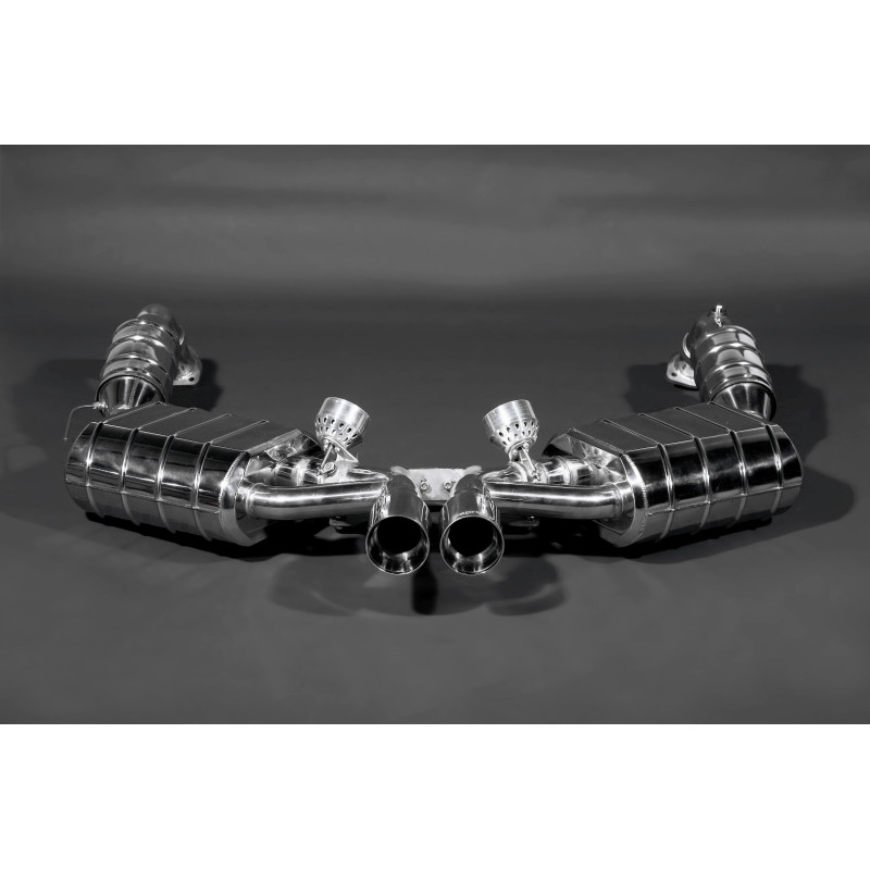Sistema di scarico completo in acciaio inox con catalizzatori 250 celle Capristo Porsche Cayman (987.1) 2005-2009 02PO07203010