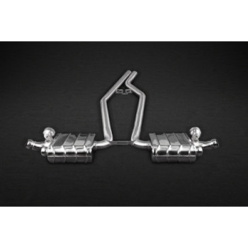 Sistema de escape completo de acero inoxidable con válvula Capristo Porsche Cayenne S/GTS (958.2) V6 2015-2018 02PO07703019