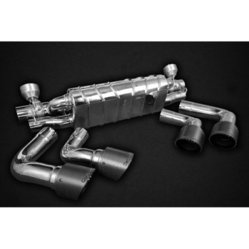 Sistema de escape completo de acero inoxidable con válvula y tubos centrales Capristo Porsche Cayenne S (536.1) 2.9TT 2018-2023