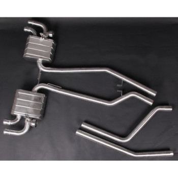 Sistema di scarico completo in acciaio inox con valvola e tubi centrali Capristo Porsche Cayenne GTS (958.1) 2010-2014