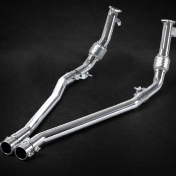 Tubi raccordo sostitutivi silenziatore anteriore in acciaio inox Capristo Porsche Cayenne GTS (536) 2020-2026 02PO07703048