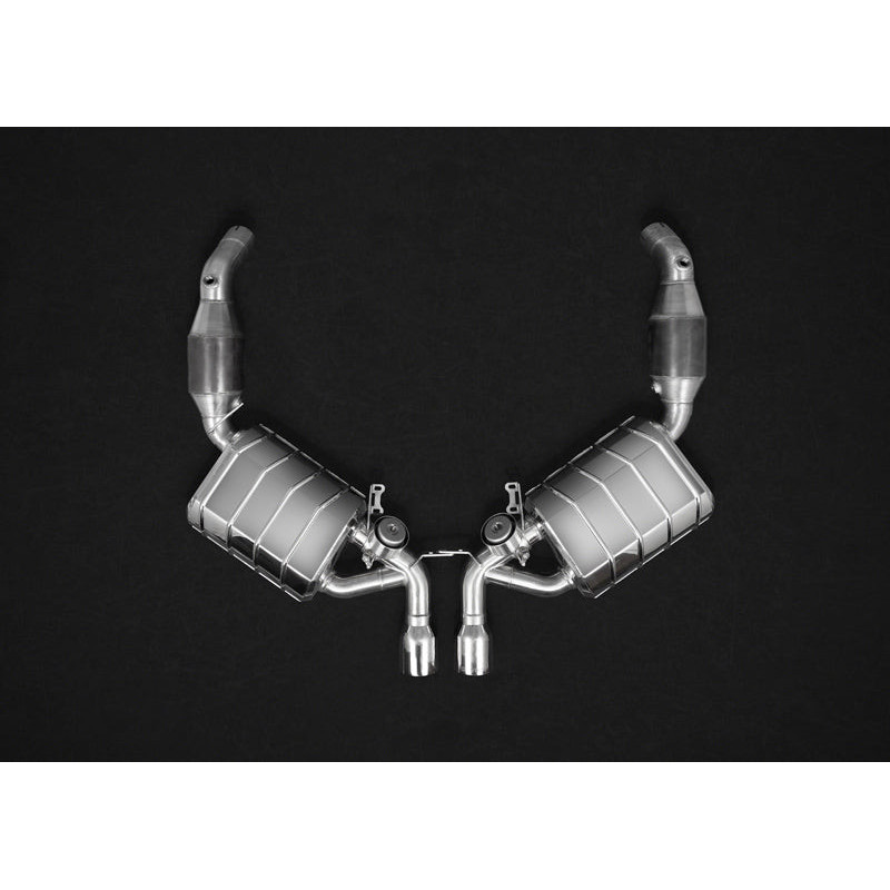 Stainless steel complete exhaust system with valve and catalytic converters 250-cell Capristo Porsche Boxster/Cayman (987.2)