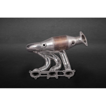 Stainless steel exhaust manifolds with sports catalytic converters 250-cell Capristo Porsche Boxster/Cayman (981) 2012-2016