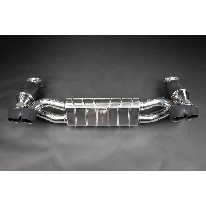 Stainless complete exhaust system with valve and catalytic converters 250-cell Capristo Porsche 911 Turbo/S (997.2) 2010-2013
