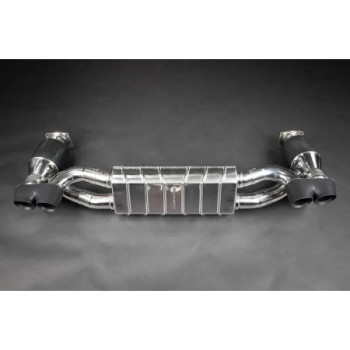 Stainless steel complete exhaust system with valve and decat pipe Capristo Porsche 911 Turbo/S (997.2) 2010-2013