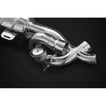 Silencieux arrière en acier inoxydable avec valve ECE Capristo Porsche 911 Turbo/S (991.2) 2016-2019 02PO03903001