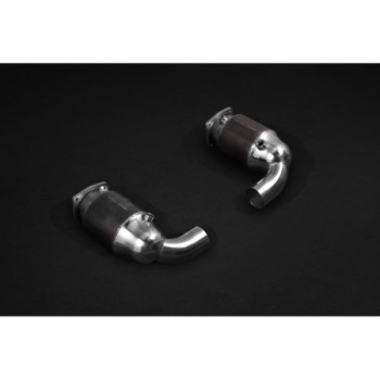 Tubi elimina catalizzatori configurazione OEM/ECE in acciaio inox Capristo Porsche 911 Turbo/S (991.2) 2016-2019 02PO03903038CD