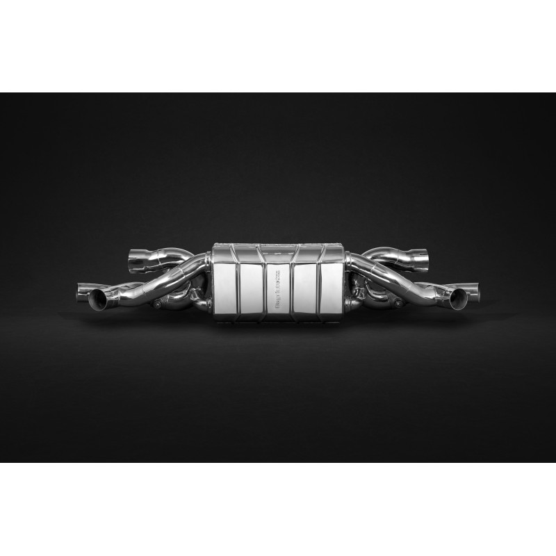 Silenciador trasero de acero inoxidable con válvula ECE Capristo Porsche 911 Turbo/S (991.1) 2013-2019 02PO03903001
