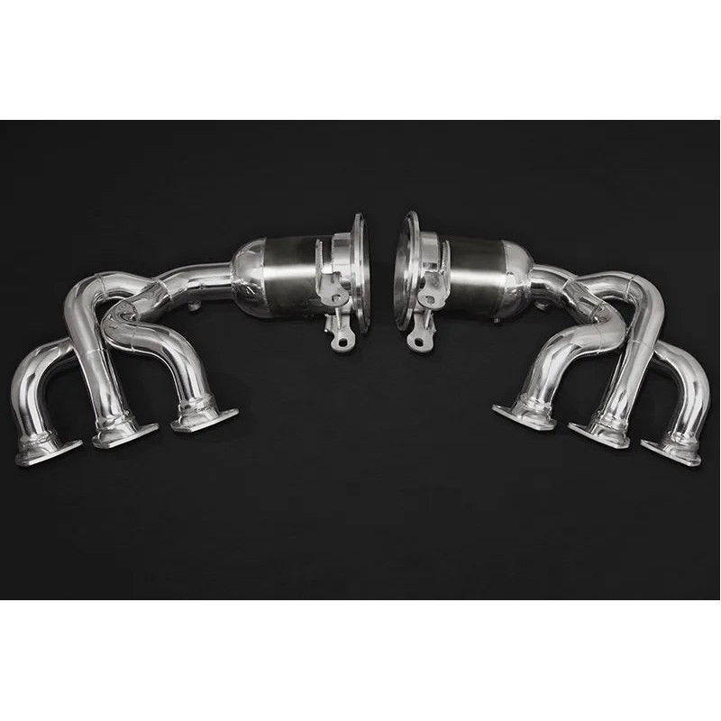 Collettori di scarico sportivi sostitutivi di catalizzatori e OPF in acciaio inox Capristo Porsche 911 GT3RS (992.1) 2023-2025