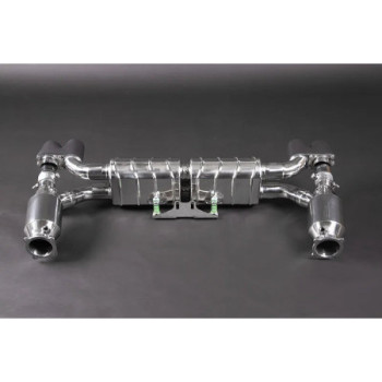Stainless steel complete exhaust system with valve and sports catalytic converters Capristo Porsche 911 GT2RS (997.2) 2010