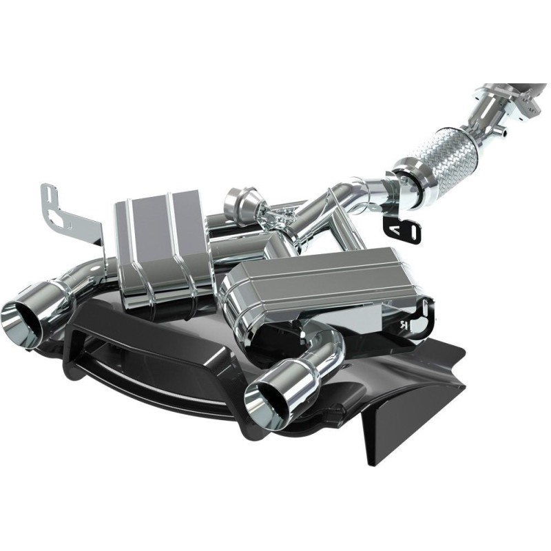 Sistema di scarico completo in acciaio inox con valvola ECE Capristo Alfa Romeo 4C 2012-2020 10AR04010003