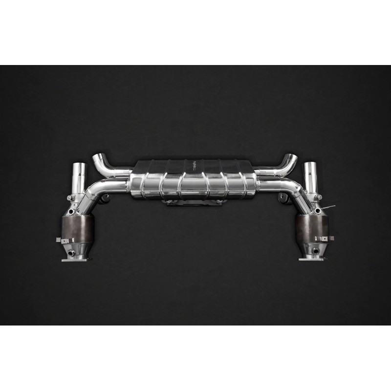 Système d'échappement complet en acier inoxydable avec valve et décatalyseur Capristo Porsche 911 Carrera/4/S (991.2) non PSE