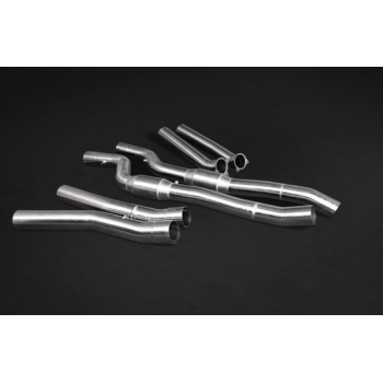 Komplett-Abgasanlage aus Edelstahl mit Klappe und Mittelrohre Capristo Rolls Royce Cullinan 2018-2027 02RR12903006X