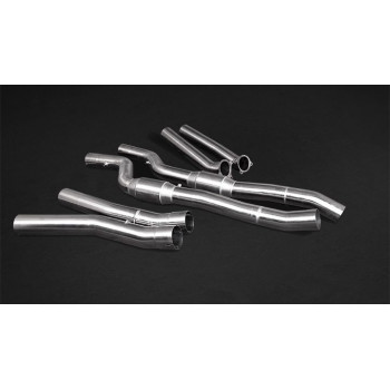 Silenziatore posteriore in acciaio inox con tubi raccordo Capristo Rolls Royce Cullinan 2018-2027 02RR12903005