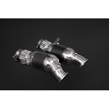 Stainless steel downpipe with sports catalytic converters Capristo Rolls Royce Cullinan 2018-2027 02RR12903001