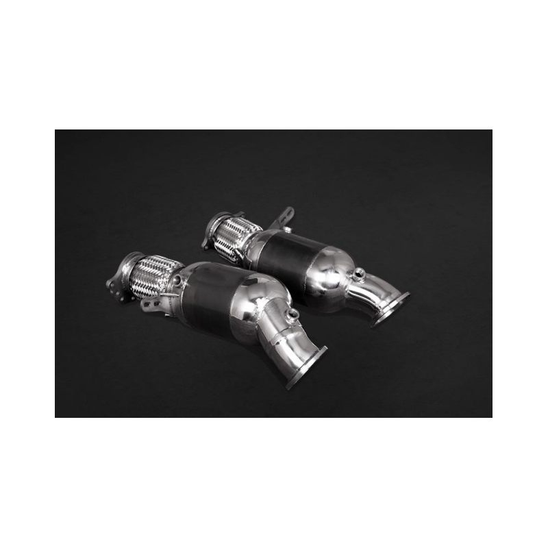 Downpipe in acciaio inox con catalizzatori sportivi Capristo Rolls Royce Cullinan 2018-2027 02RR12903001
