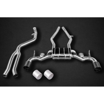 Carbon fibre complete exhaust system with valve and exhaust tips Capristo Toyota Supra (A90) 2019-2026 02TO11703001-B