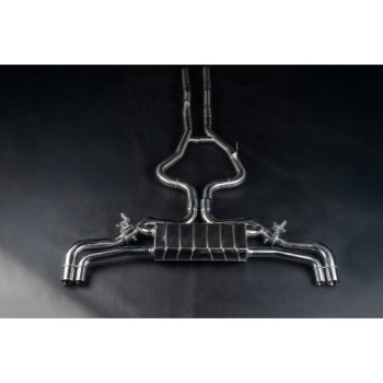 Complete exhaust system with valve ECE for exhaust tips OEM Capristo Audi RSQ3 2019-2024 02AU10903026