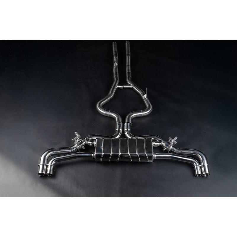 Sistema di scarico completo con valvola ECE per terminali OEM Capristo Audi RSQ3 2019-2024 02AU10903026